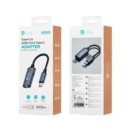 Adaptador Uni Jack Fêmea 3.5 A Tipo C Macho